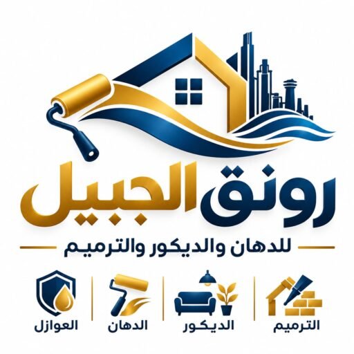 شعار موقع رونق الجبيل للدهان والديكور والترميم